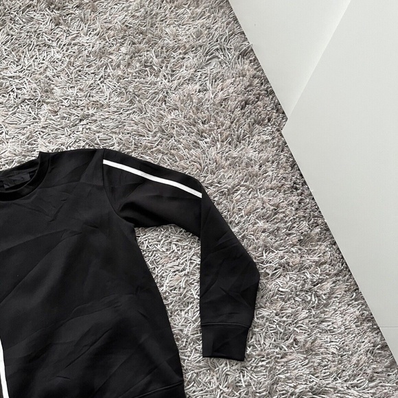 Helmut Lang Stripe Crew Sweat Sweater Black & White Sz Small - Picture 5 of 8
